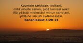 Sananlaskut 4:20-21