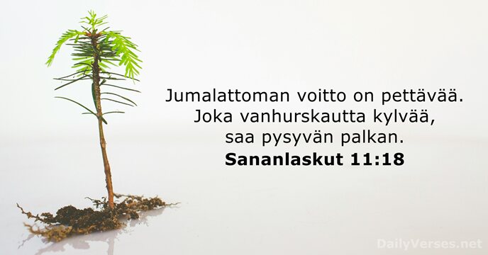 Sananlaskut 11:18