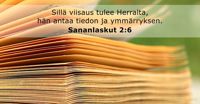 Sananlaskut 2:6