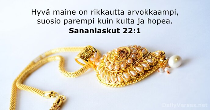 Sananlaskut 22:1