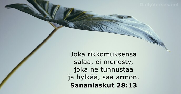 Sananlaskut 28:13