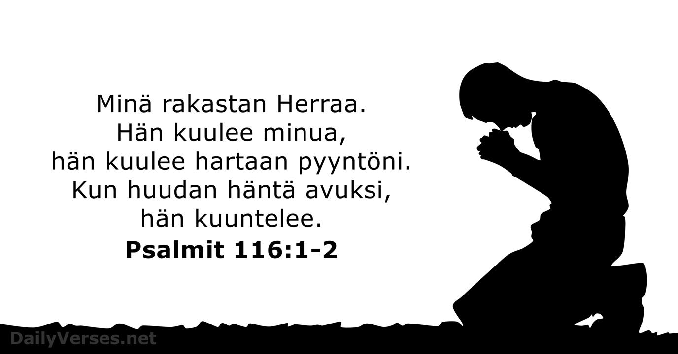 Psalmi 116 1 2 Raamatun Jae DailyVerses