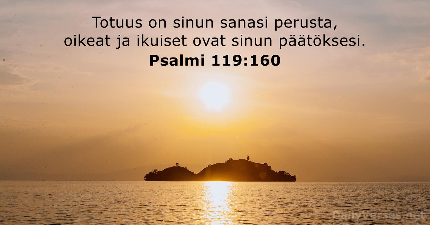 28 Joulukuuta 2022 P iv n Raamatun Jae Psalmi 119 160 