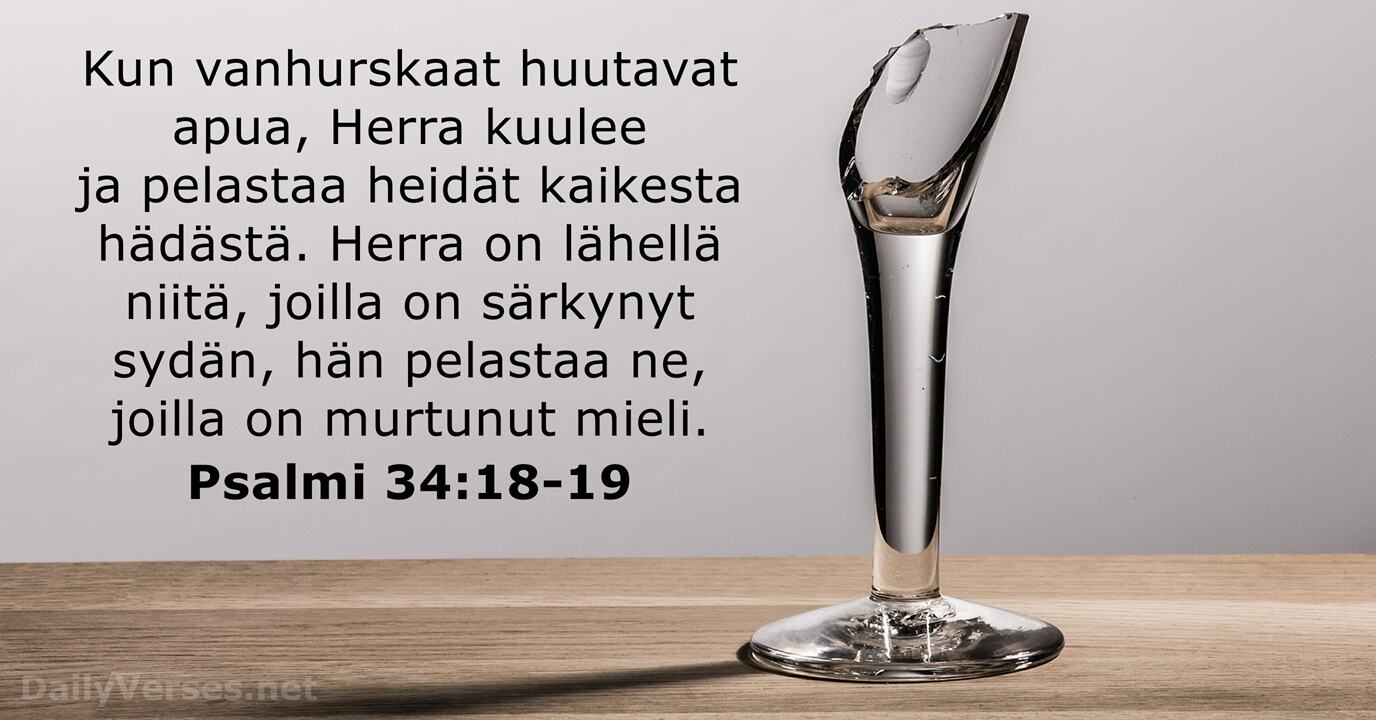 1 Maaliskuuta 2022 P iv n Raamatun Jae Psalmi 34 18 19 