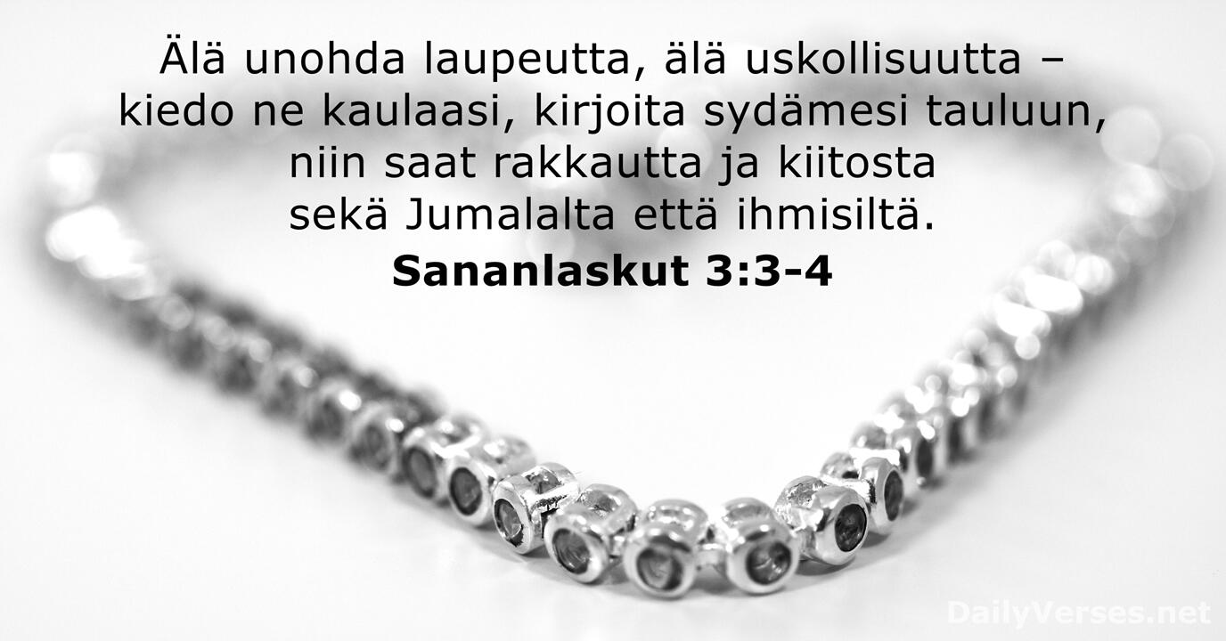 26 Kes kuuta 2021 P iv n Raamatun Jae Sananlaskut 3 3 4
