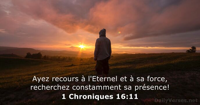 1 Chroniques 16:11
