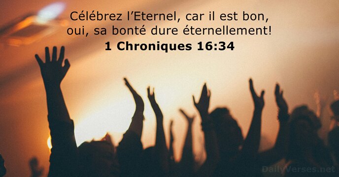1 Chroniques 16:34