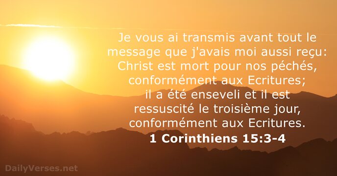 1 Corinthiens 15:3-4