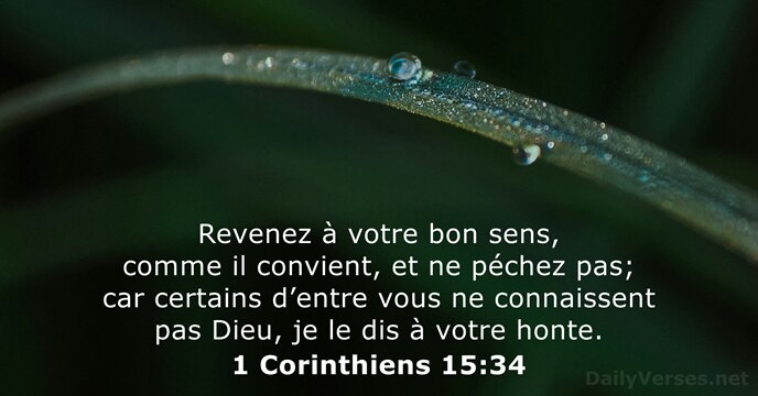 1 Corinthiens 15:34