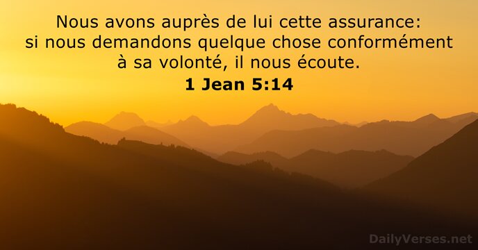 1 Jean 5:14