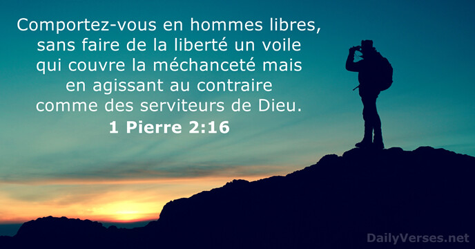 1 Pierre 2:16