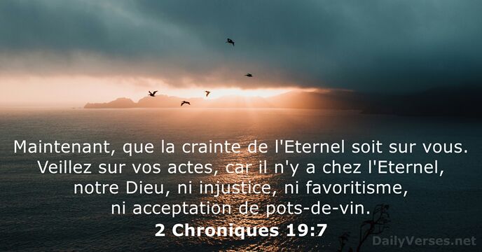 2 Chroniques 19:7