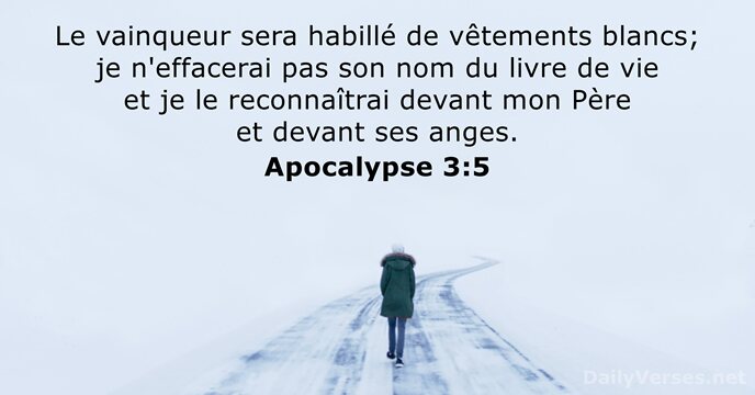 Apocalypse 3:5