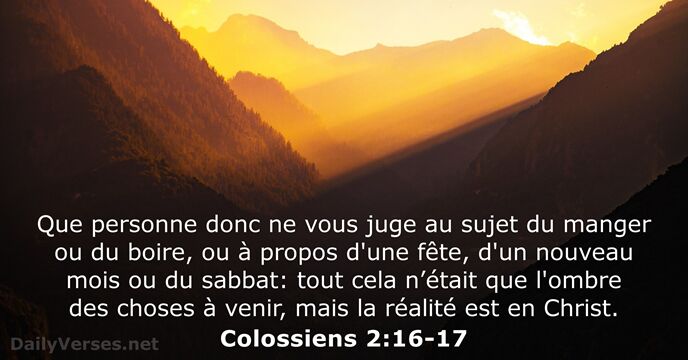 Colossiens 2:16-17
