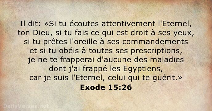 Exode 15:26