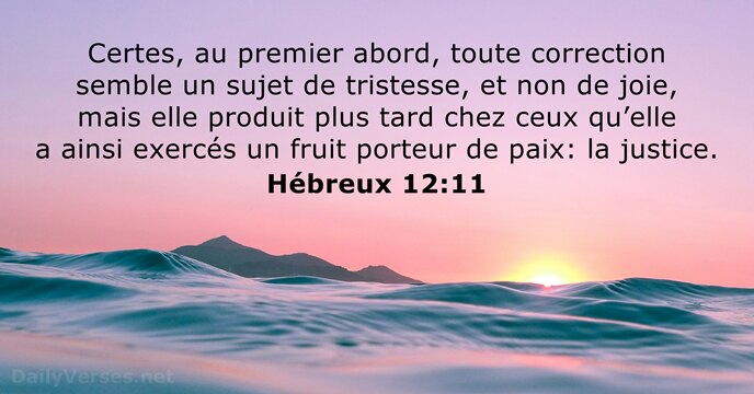 Hébreux 12:11