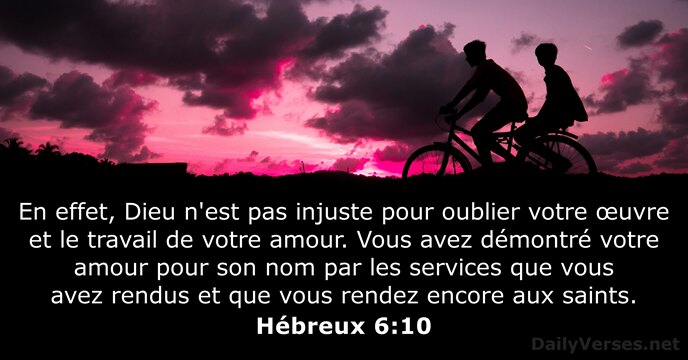 Hébreux 6:10