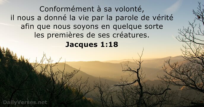 Jacques 1:18
