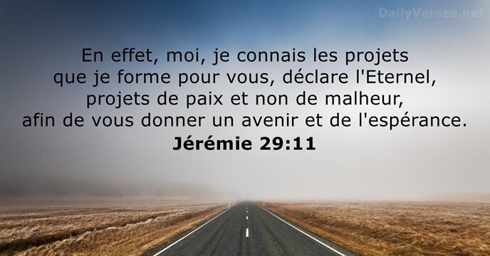 Jérémie 29:11