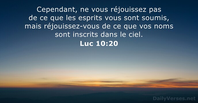 Luc 10:20