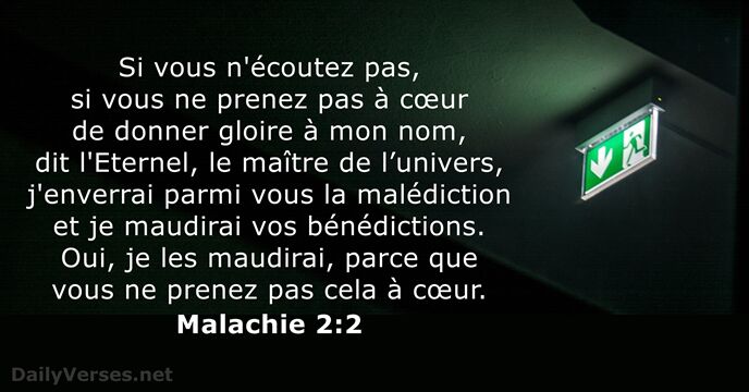 Malachie 2:2