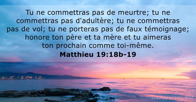 Matthieu 19:18b-19