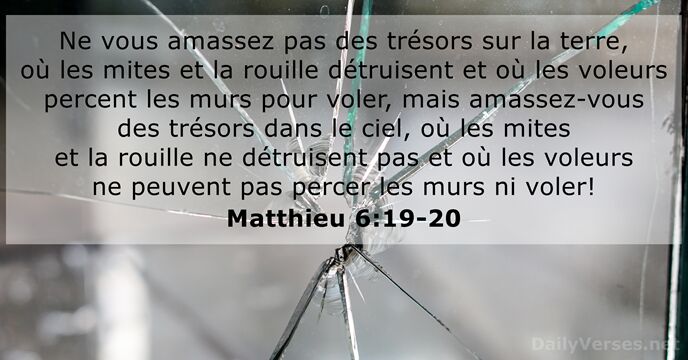 Matthieu 6:19-20
