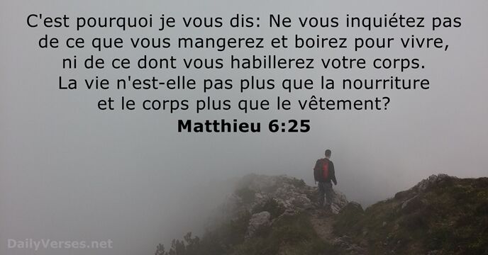 Matthieu 6:25