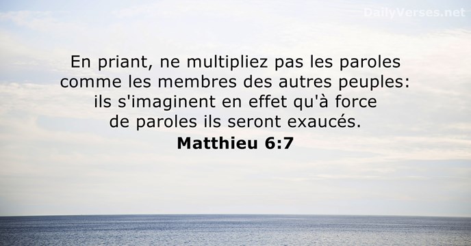 Matthieu 6:7