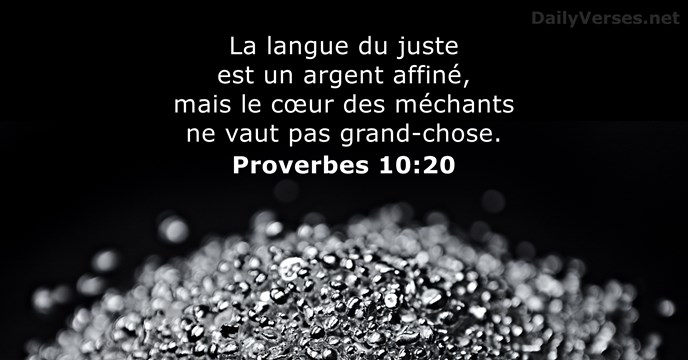 Proverbes 10:20