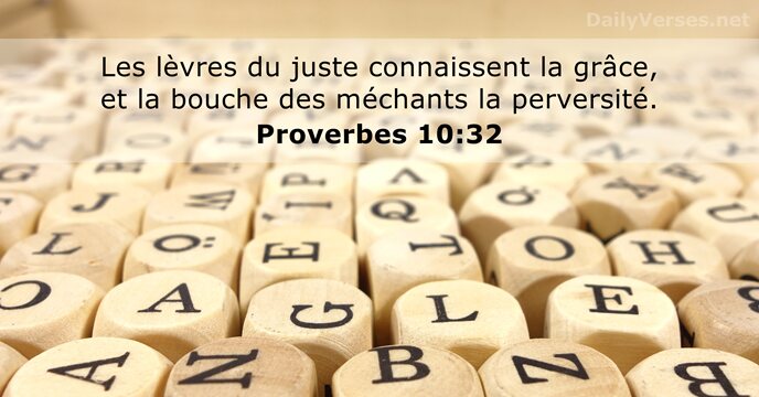 Proverbes 10:32