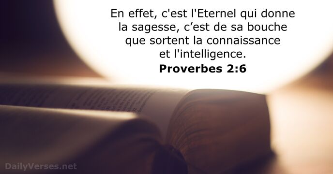 Proverbes 2:6