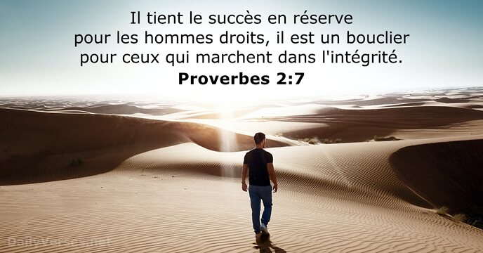 Proverbes 2:7