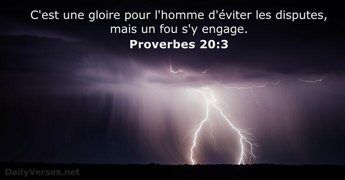 Proverbes 20:3