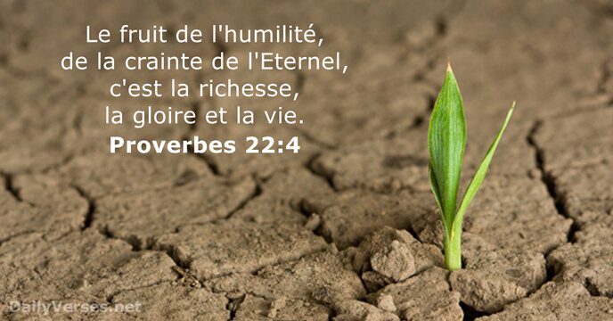 Proverbes 22:4