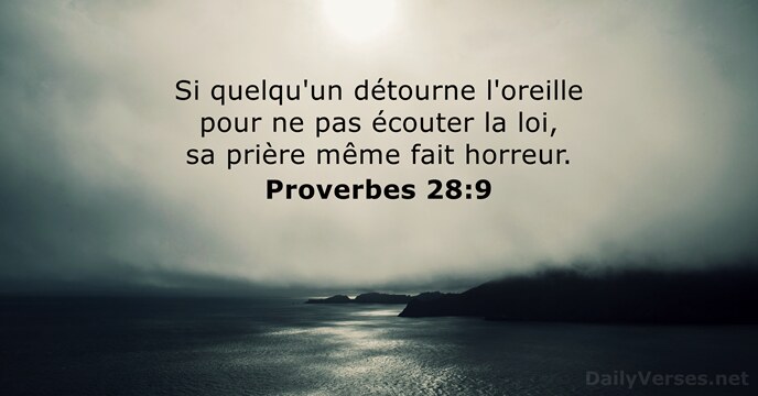 Proverbes 28:9