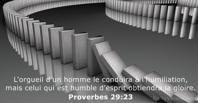 Proverbes 29:23