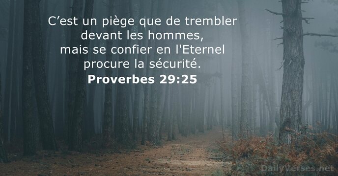 Proverbes 29:25