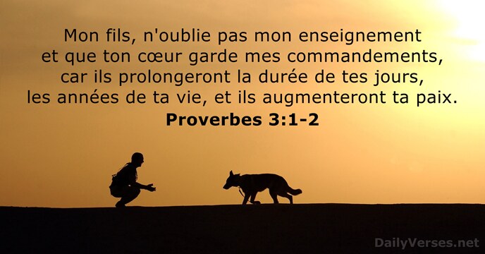 Proverbes 3:1-2