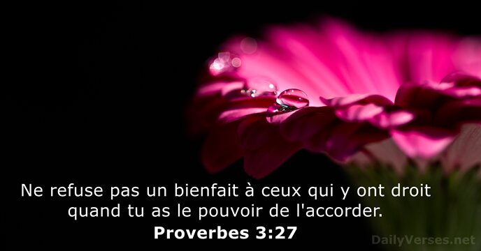 Proverbes 3:27
