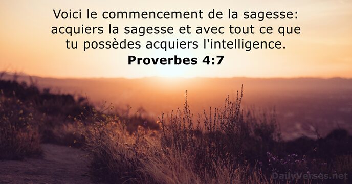 Proverbes 4:7