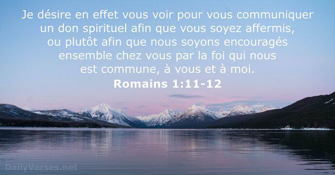 Romains 1:11-12