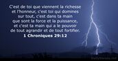 1 Chroniques 29:12