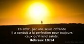 Hébreux 10:14