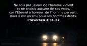 Proverbes 3:31-32