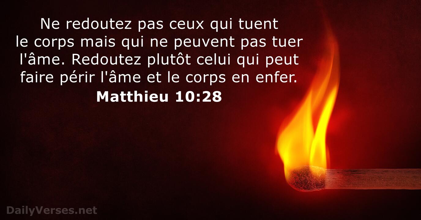 Matthieu 10:28 - Verset de la Bible 