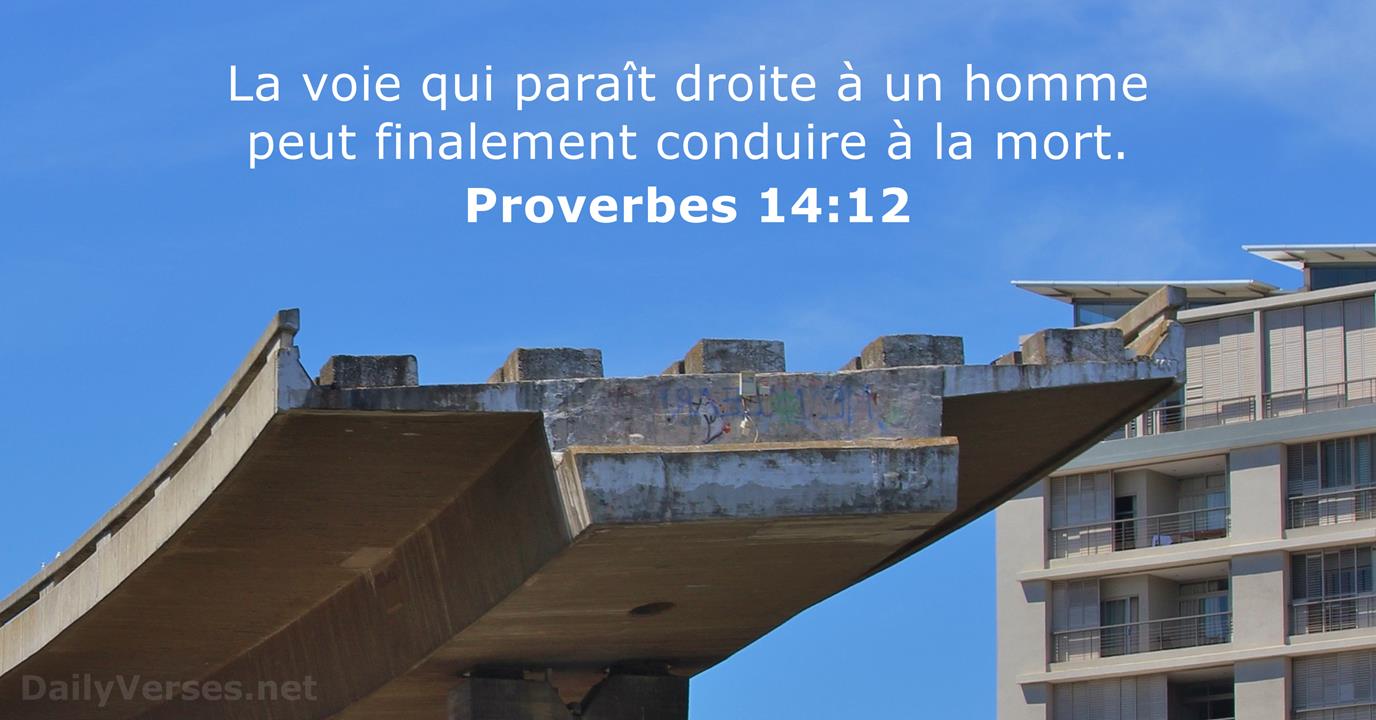 Proverbes 14:12 - Verset de la Bible - DailyVerses.net