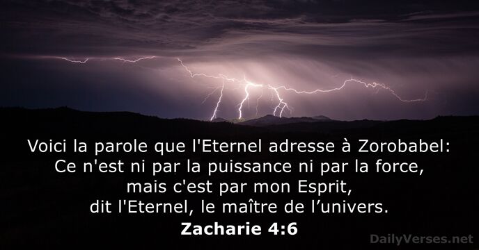 Zacharie 4:6