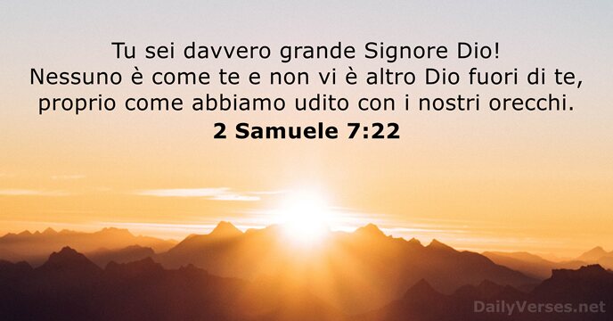 2 Samuele 7:22