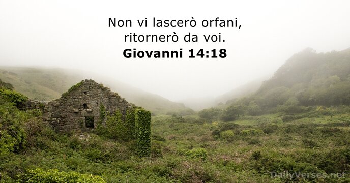 Non vi lascerò orfani, ritornerò da voi. Giovanni 14:18